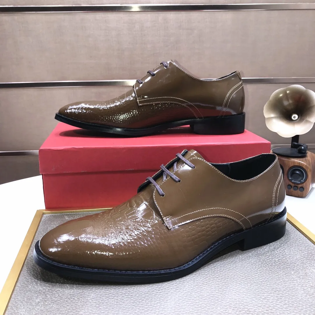 Men's shoes 💰480💰[Ferragamo/Ferragamo] The latest model in the counter, original imported cowhide fabric + sheepskin lining + original luxury metal buckle + original combination outsole, no pressure in comparison 38--44 (custom-made for 45, non-refundable)